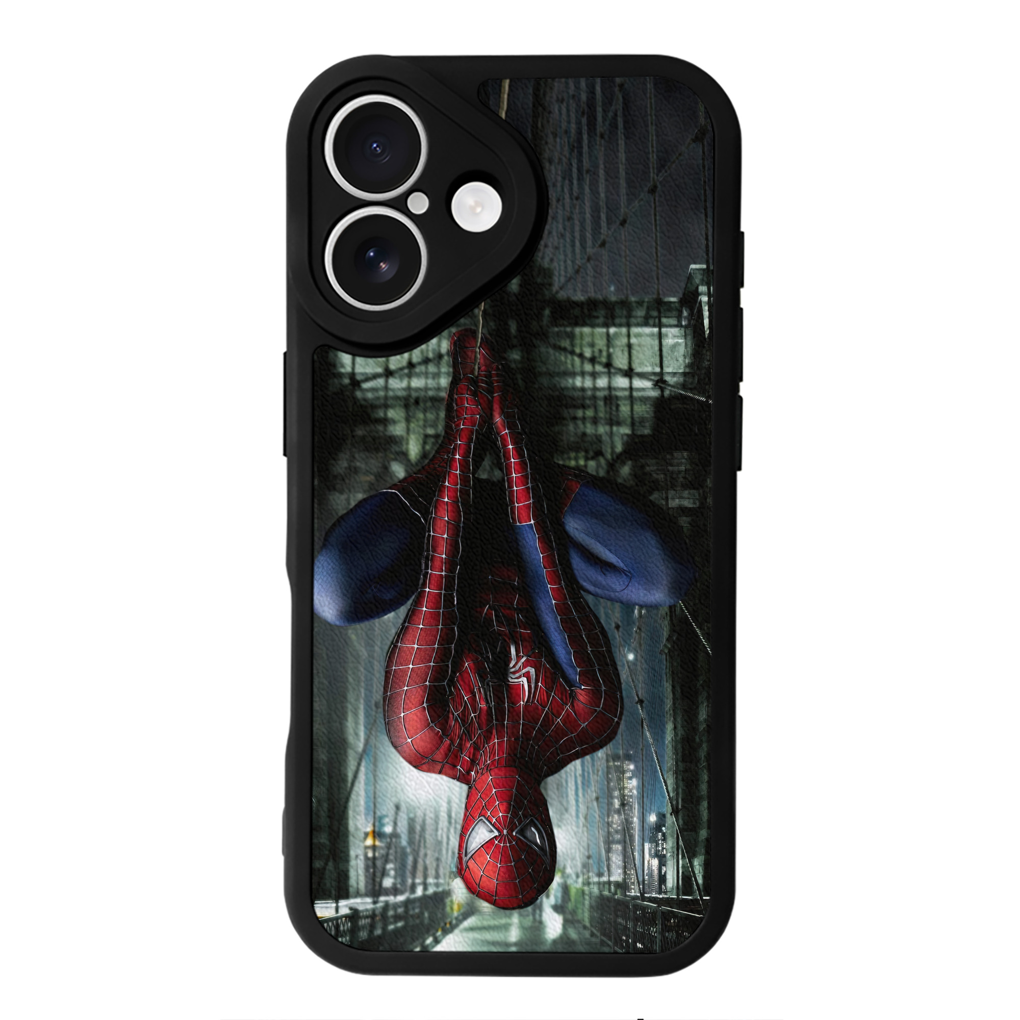 Spider Man スパイダーマン 【iPhone 16シリーズ対応】シリコンスマホケース（レザー調） 材質：シリコン